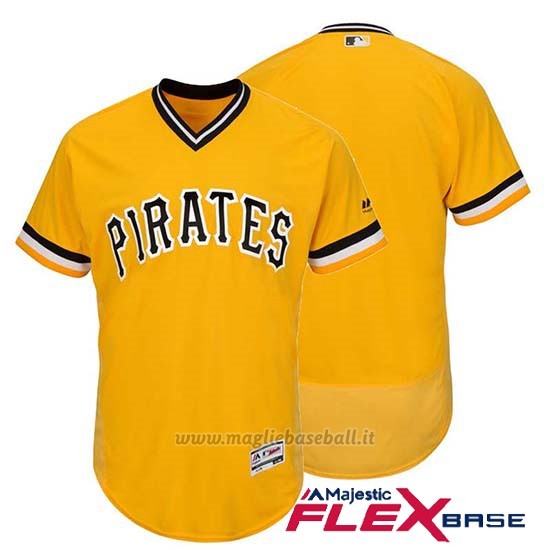 Maglia Baseball Uomo Pittsburgh Pirates Majestic Or Flex Base